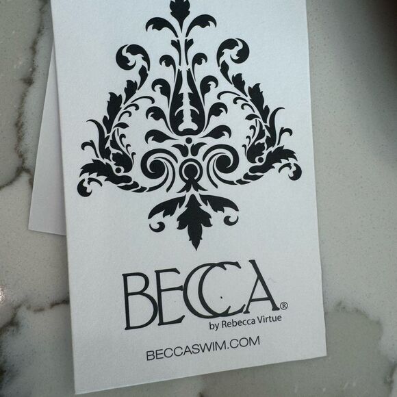 Becca by Rebecca Virtue Stripe Metallic Print Ring One Piece - Picture 8 of 12